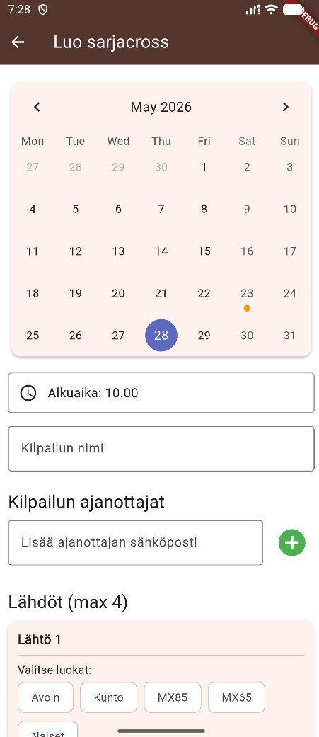 Kilpailun luonti